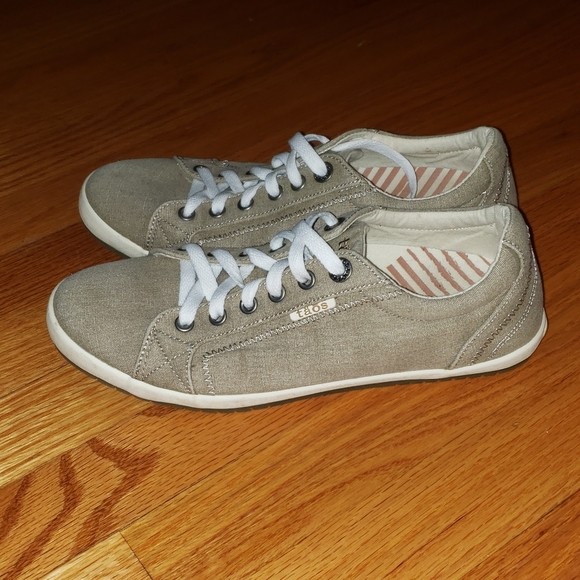 Taos Footwear Shoes Taos Star Tan Textile Sneakers Poshmark